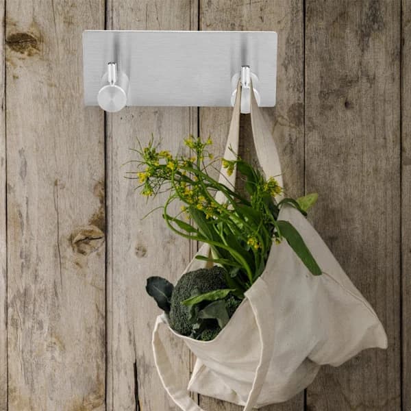 Stainless Steel Wall Hooks for Towel, Clothes, Hat, Double Hook Hanger