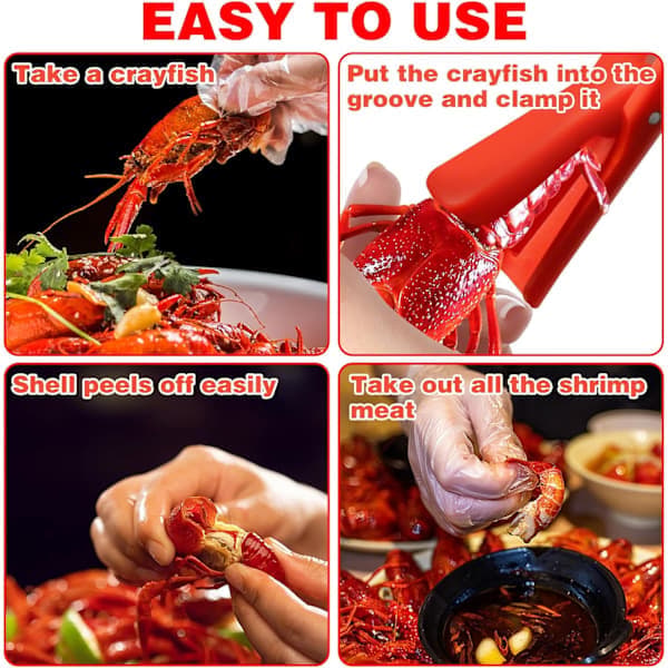 st Crayfish Peeler, Seafood Tool til Crayfish, Multifunktionel Crayfish Peeler Reje Peeler Crayfish Peeling Tool, Crayfish Tail Peeler