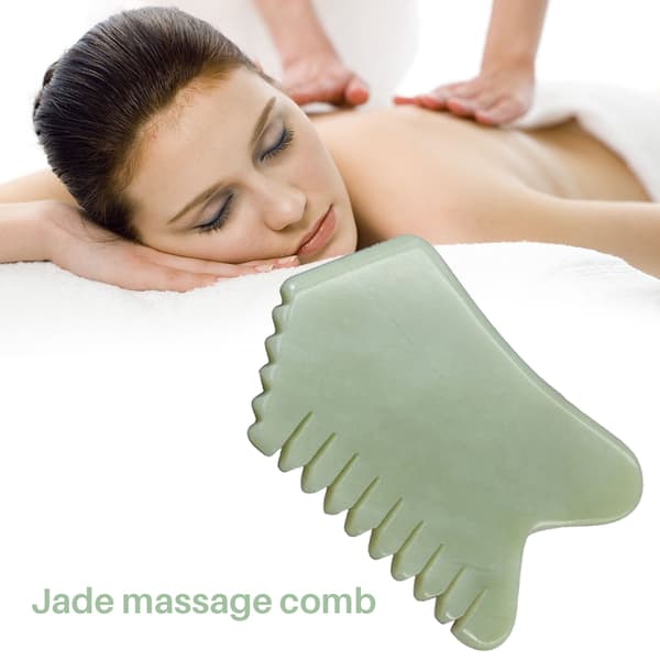 Stone Guasha Comb Natural Scraping Scalp Massage Comb Hair Comb