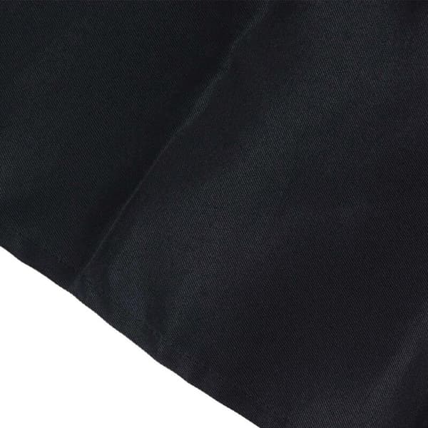 Black Half Apron Women's Waitress with 2 Bar Pockets Short Waist Solid Color