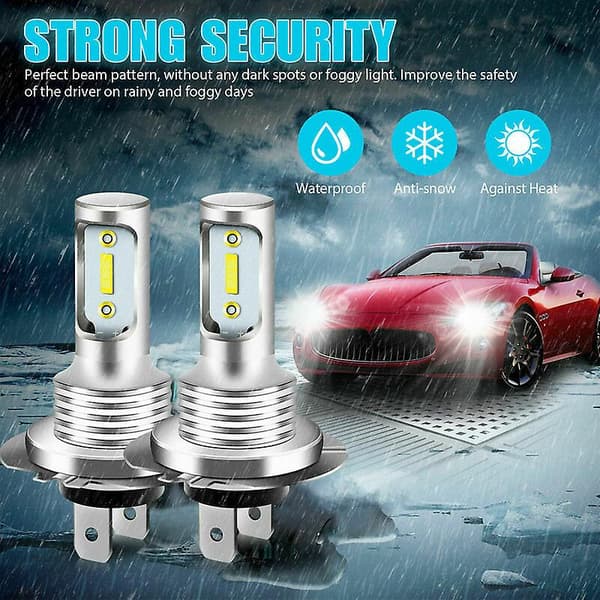 4 pcs 1860 H7 80W High Power LED Fog Light Bulb Car Headlight Lamp 6000K White Light