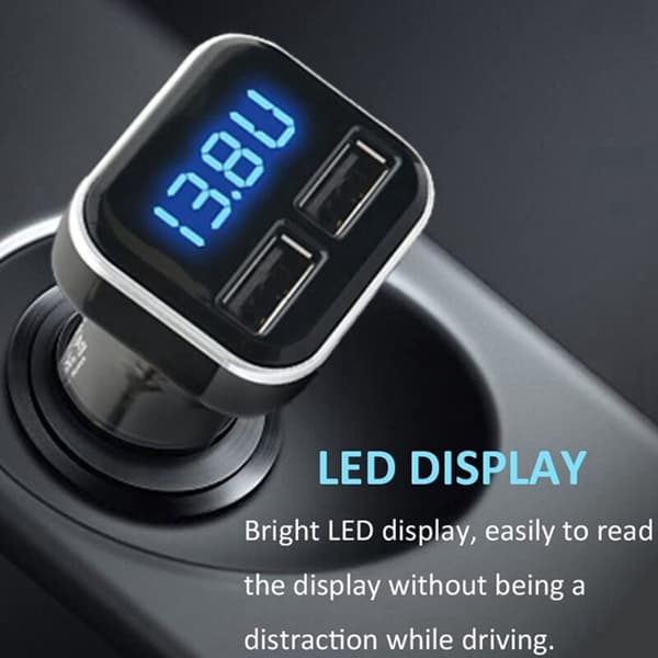 2X billader voltmeter batterimonitor med LED spenning og strømdisplay, for 11/Xs, Galaxy S20 S10