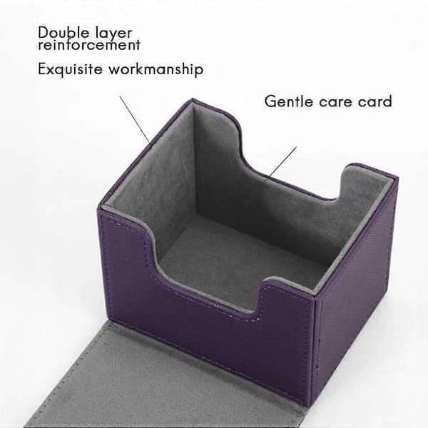 Card Box Side Loading Card Box Card Case For Yugioh Card Binder Holder 100+, Dark Blue