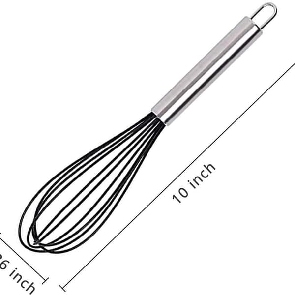 Køkken Silikone Piskeris, Ballon Mini Piskeris, Rustfrit Stål 10 Tommer KLB