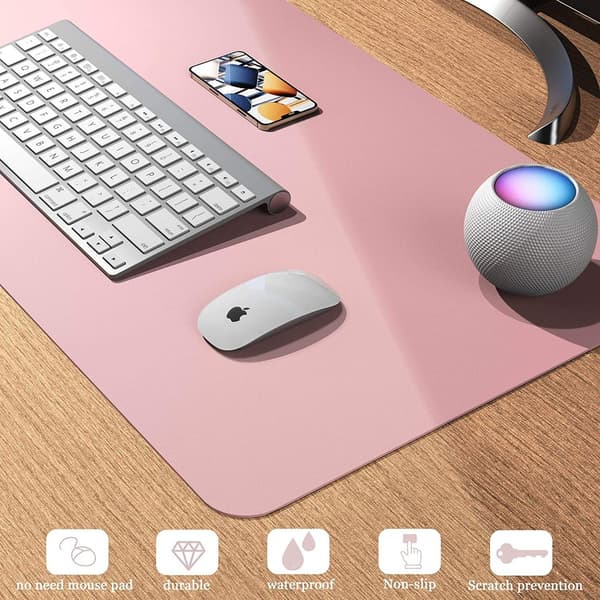 Sklisikker skrivebordsmatte Musematte Vanntett skrivebord Rosa