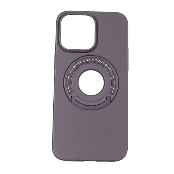 Magnetic Phone Case PC Matte Anti-Fall Protective Phone Cover with Stand for IOS 14 Pro Purple