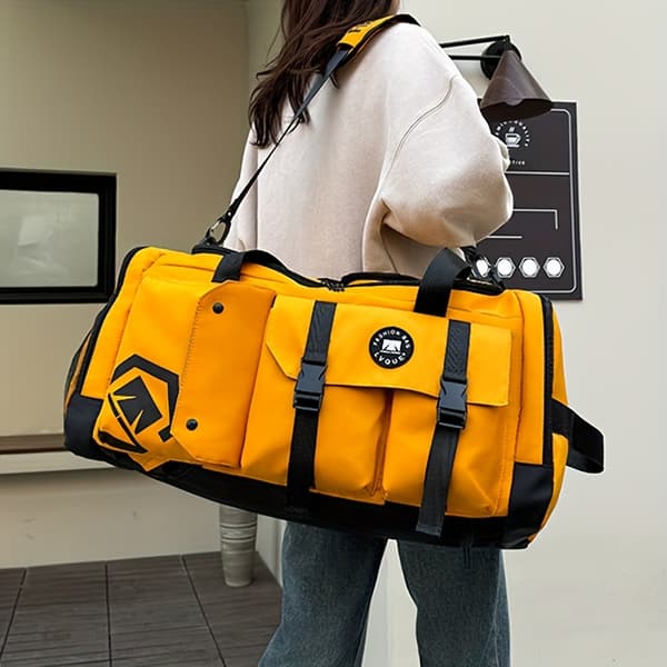 Unisex Shoulder Backpack with Hidden Strap, Detachable Crossbody Bag, Large Capacity Travel Backpack Not provided Blue