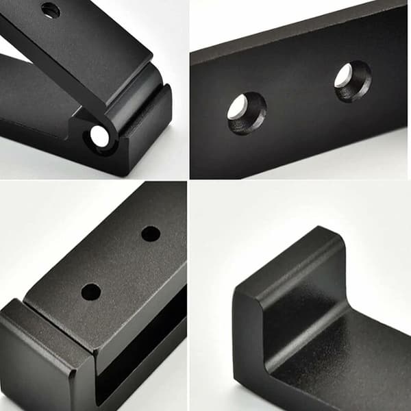 4-pack Folding Wall Hooks - Invisible Coat Hooks, Aluminum Wall Hook, Aluminum Alloy Wall Hook 90° Folding Coat Hooks - Black