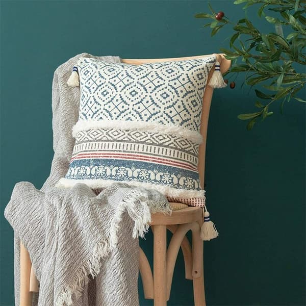 Moderne stil duskepynt pute sofapute, soverom bil hotell dekorativ pute, 18X18 tommer