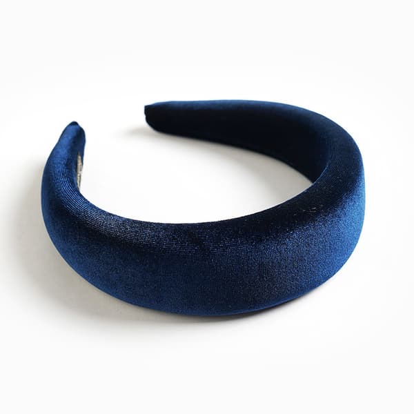 Hårbøjle til damer - Hårtilbehør Fløjl Tykt Mode Hårbånd Marineblå Navy Blue