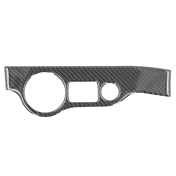 Karbonfiber Bil Frontlys Bryterpanel Deksel Trim Dekorasjon Passer Dodge Charger 2011-2014