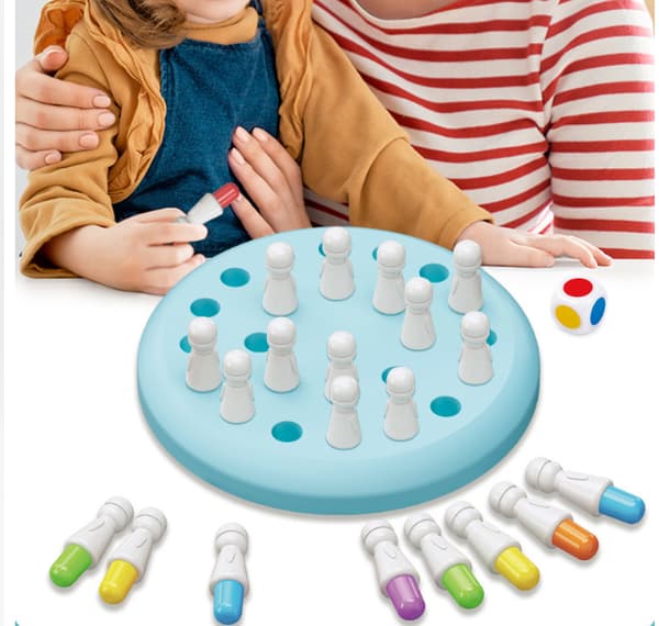 Fargeminnebrettspill, pedagogisk familiespill for barn
