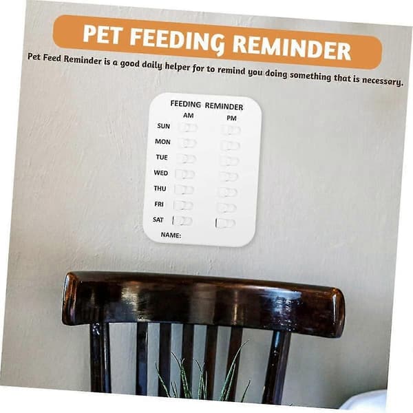 Dog Feeding Reminder, Magnetic OR Double-Sided Adhesive Application, Pet Feeding Reminder-2