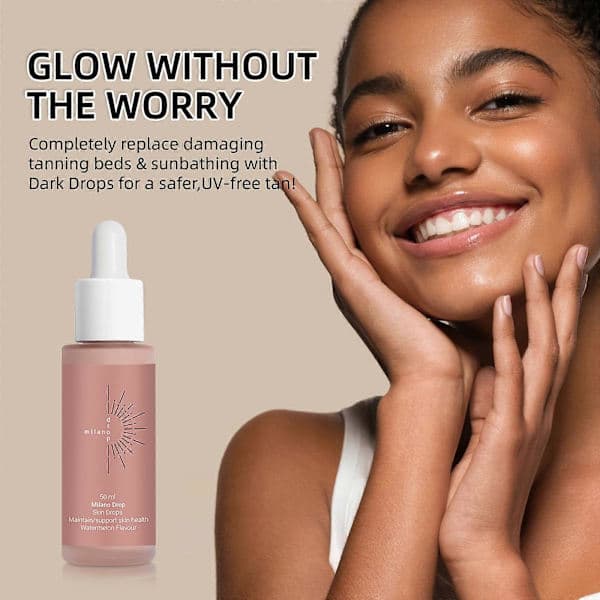 Self-Tanning Drops - Liquid Bronzer for Natural Sunless Tan, for Body and Face, 2-Pack