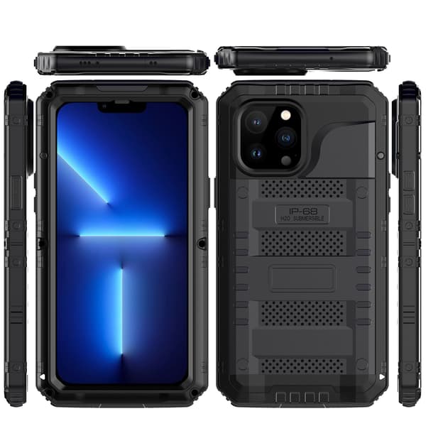 Compatible iPhone 11 Case Shockproof, IP68 Waterproof (black)