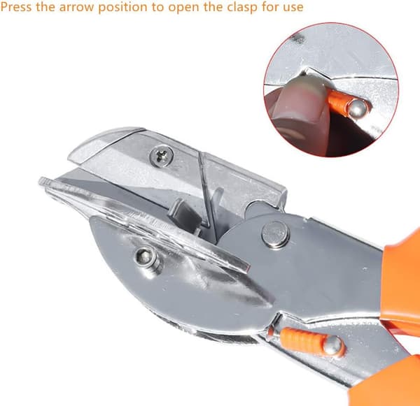 Precision Miter Shears Adjustable 45 to 135 Degree Angle Cutter for Soft Materials Orange
