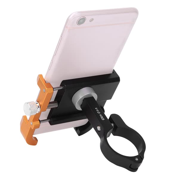 Aluminium Alloy 360 Degree Rotating Bicycle Phone Navigation Fixed Bracket Black Gold