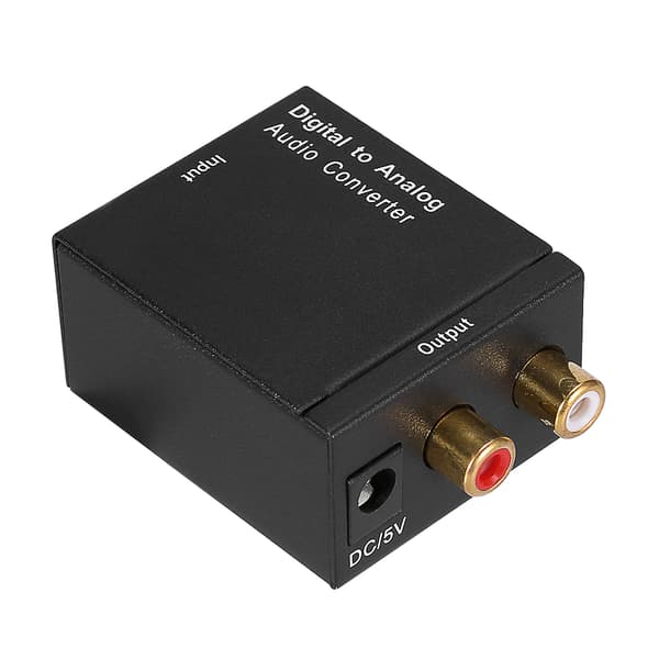 Digital optisk til analog lydkonverter koaksial RCA-adapterkonverter