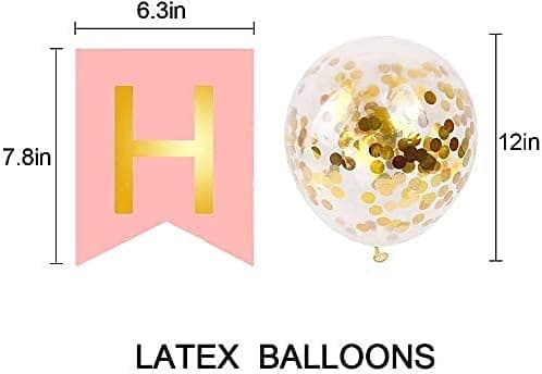 Bursdagsdekorasjonsbanner, Gratulerer med dagen-ballonger og