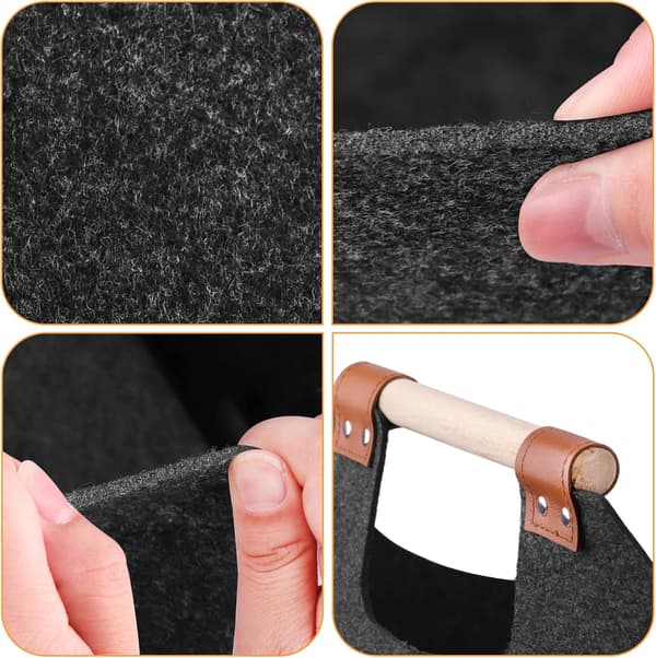 Fireplace Log Basket Felt Basket Extra Thick DXGHC