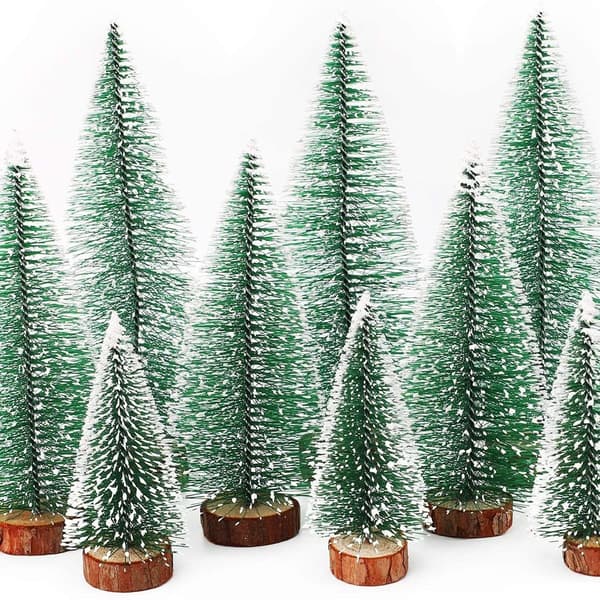 Miniature Artificial Christmas Tree, 9 Pieces Miniature Artificial Christmas Tree with KLB