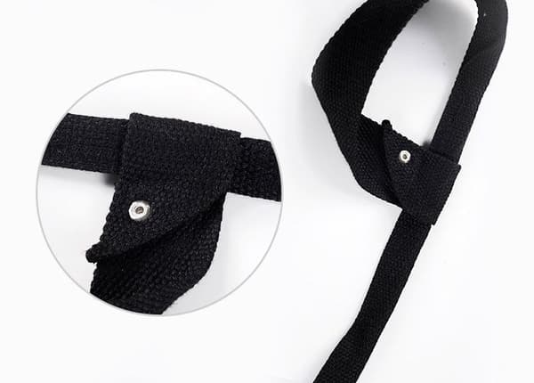 Yogamåtte Bærerem, Måtte Sele, Stropper, Holdbar Justerbar Sort