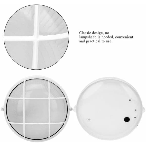 Sauna lamp, explosion-proof, moisture-resistant, round lamp for E27 sauna
