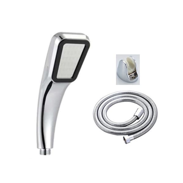 Shower Head 300 Holes Water Saving High Pressure Handheld Rectangular Bathroom Shower Accessory (Shower Head Pipe Bracket)