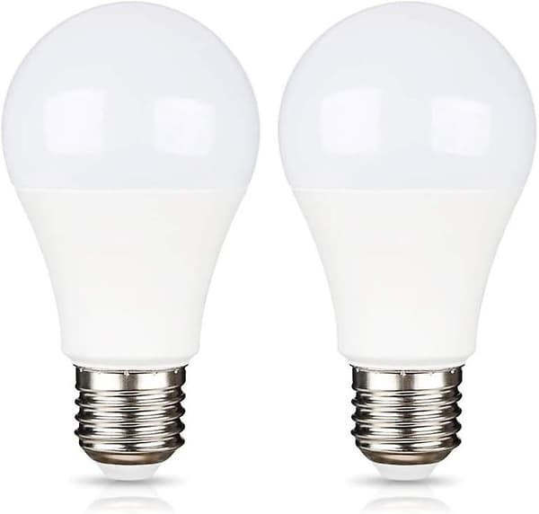 E27 9W 220V LED Kaldhvit 6500K for Camping, 75W Halogen Ekvivalent, AC DC 12 Volt 24 Volt E27 LED-pære for Solcellepanel/Garasje/Hage, Ikke- [DB]