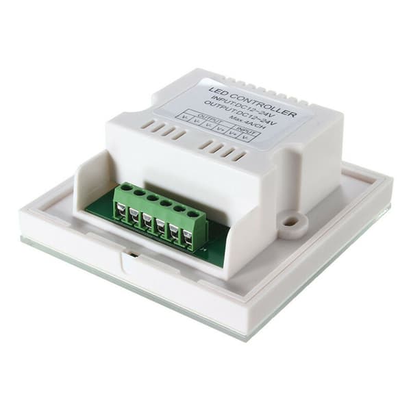 DC 12-24V LED Touch Wall Controller Panel med ljusstyrka ändra dimmer switch för justering av lampor (Färg: Vit)
