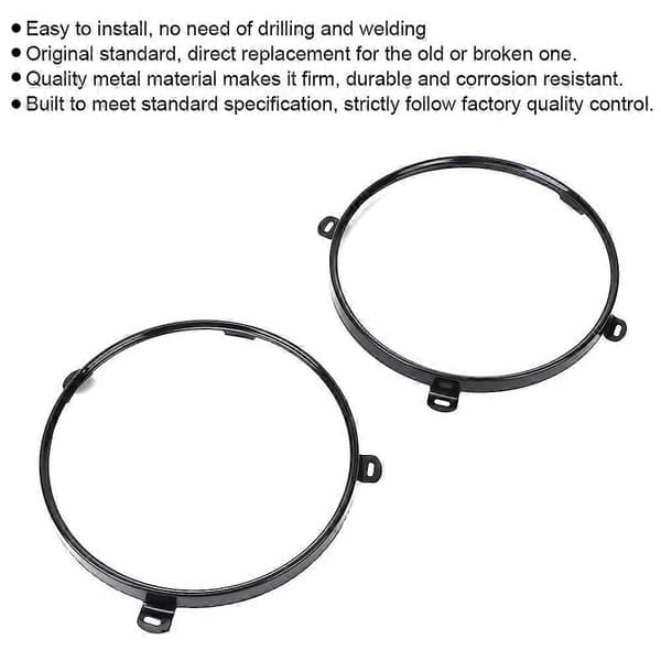 2pcs 7in Headlight Mounting Bracket Ring Lamp Holder Fits for Jeep Wrangler TJ 07-18