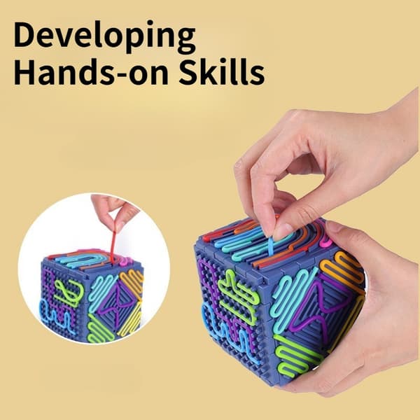 3D Sensory Activity Board med 20 Pinde - Farverige Byggeklodser, Finmotorik-FX-