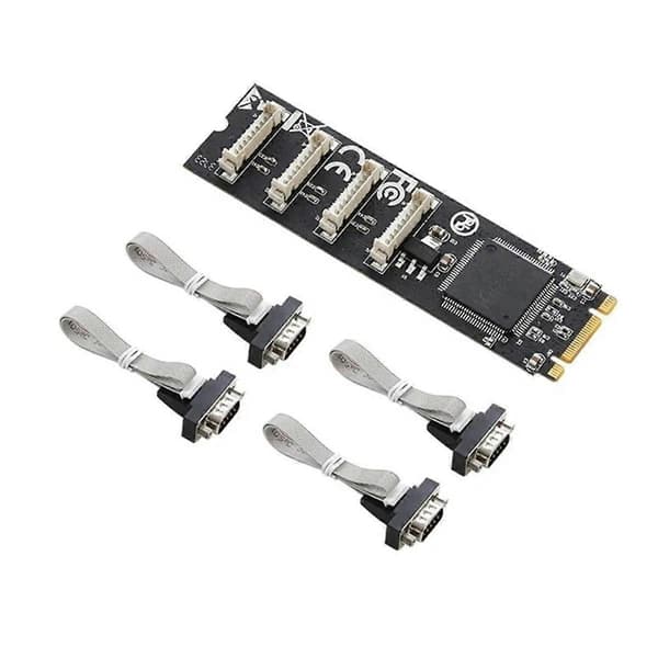 M.2 M+B Nøgle til 4x RS232 Seriel Adapterkort M.2 Udvidelseskort 4 Port Seriel RS232 M.2 Controller C