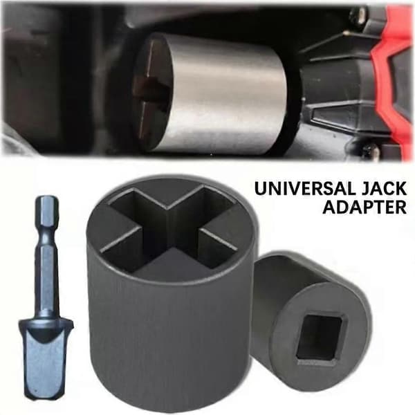Heavy Duty Scissor Jack Socket Converter, Easy to Use Labor-Saving 3, High Strength Anti-Rust, for DIY Car Maintenance A A