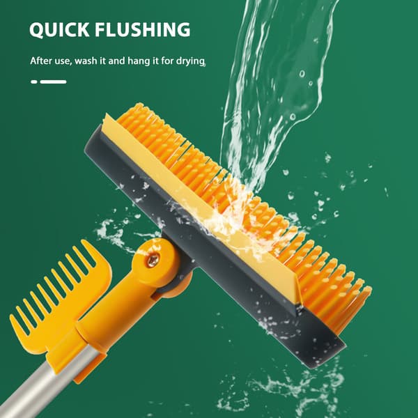Floor brush with long handle Multi-function brush for ceramic tile floors Yellow-green Yellow-green