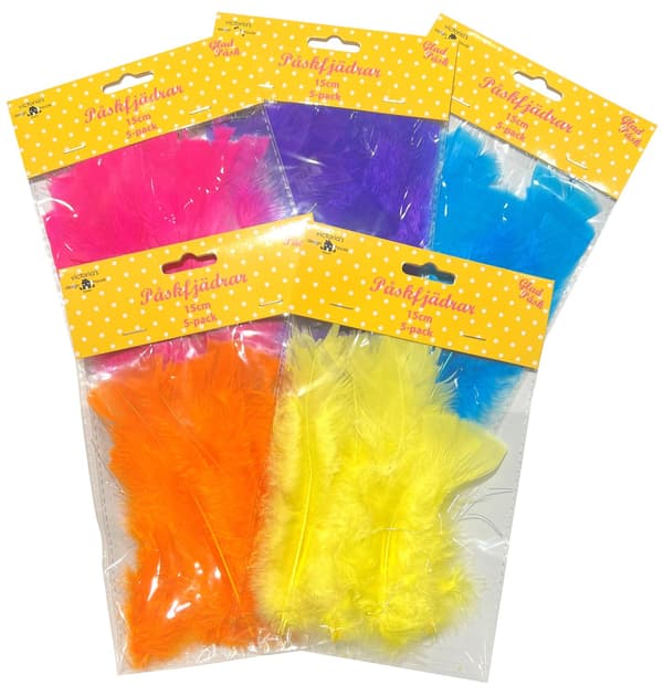 Påskefjer Mix 5 Farver 5-pak Multifarvet Multicolor multifärg