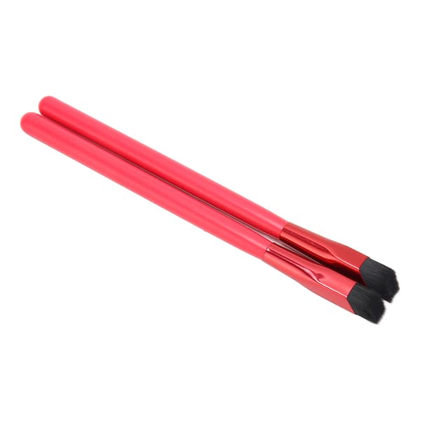 2st Eyebrow Makeup Brush Red Portable Multifunctional Angled Eyebrow Brush for Daily Use
