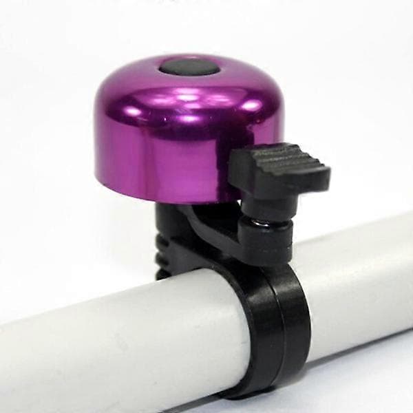 Mini Alloy Bicycle Bell, Single Push Button, Handlebar, Ring Bell, Horn, Bicycle (Purple)