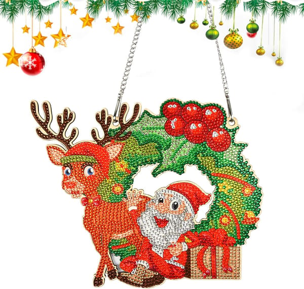 Diamantmaleri, 5D Diamantmaleri Sæt Julemand, 5