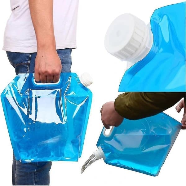 5L Foldable Drinking Water Bucket Camping Hiking Water Container Storage Bag A