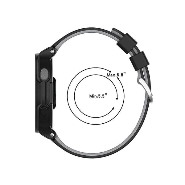 Silikonebånd til Garmin Approach S2 / S4 Hvid Sort
