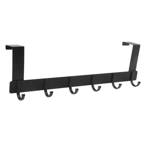 Door Hanging Hook, 6 Hooks, Space Aluminum, Thickened, Movable KLB