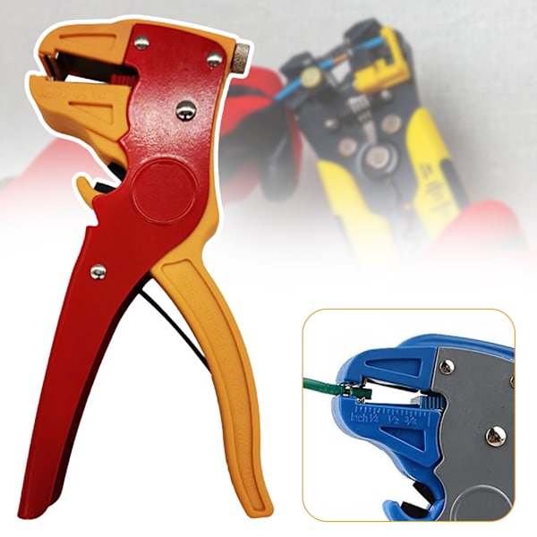 Quick Stripper for Wire Self-Adjusting Wire Stripping Pliers Wire Crimping Electrical Repair Tool Red Red