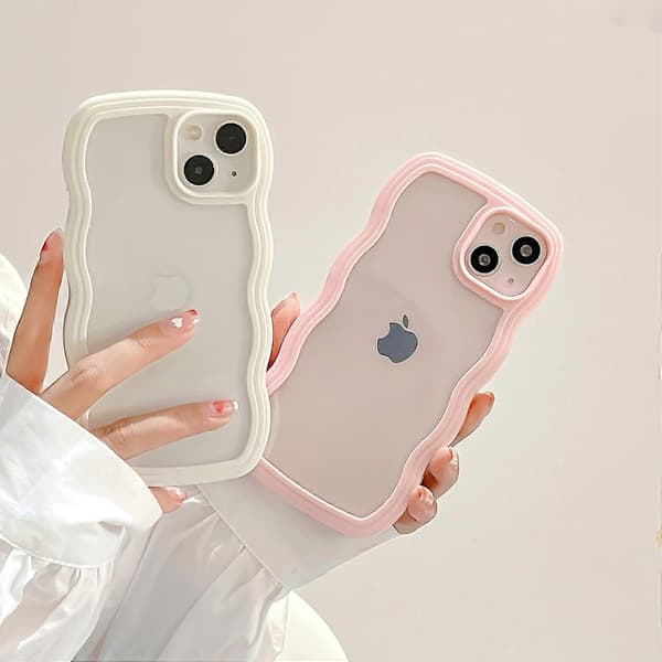iPhone 11 Pro Max -kotelo - Söpö läpinäkyvä pehmeä silikonikuori naisille, vaaleanpunainen [JUN]