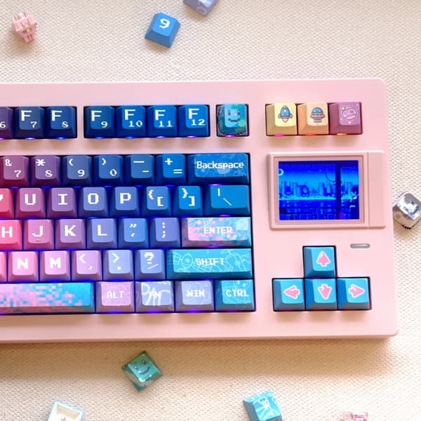 GMK Keycaps 129 taster Cherry Profil DYE-SUB Personlige Space Pixel Keycaps Space pixel Space pixel