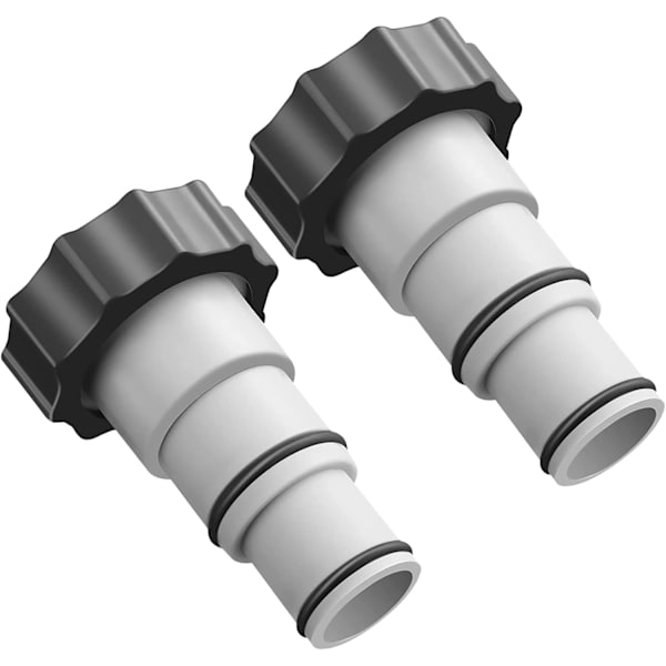 Adapter for pool, A-series replacement hose adapter with thread, 32 and 38 mm hose diameter, pump adapter for pool kit (2 pieces)