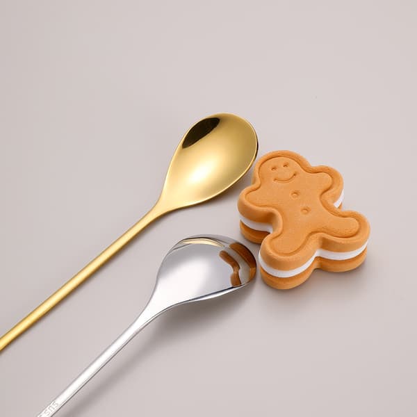4 Julskedar, Presentförpackade Rostfria Kaffeskedar, Dessert
