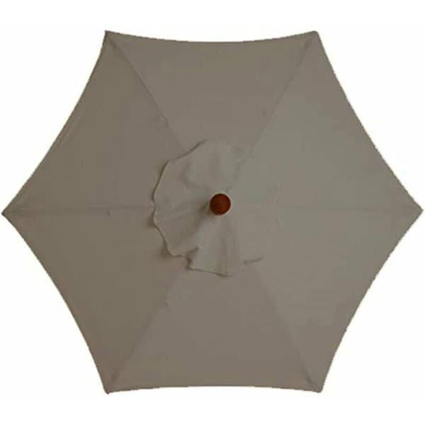 Replacement cover for parasol - 6 ribs - 3 M - Waterproof - Anti-ultraviolet - Replacement fabric (3M / 9.8Ft, Khaki)