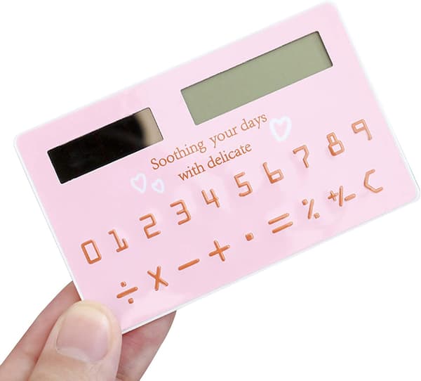 Calculator, Ultra-Thin Card Size Cute Cartoon DXGHC