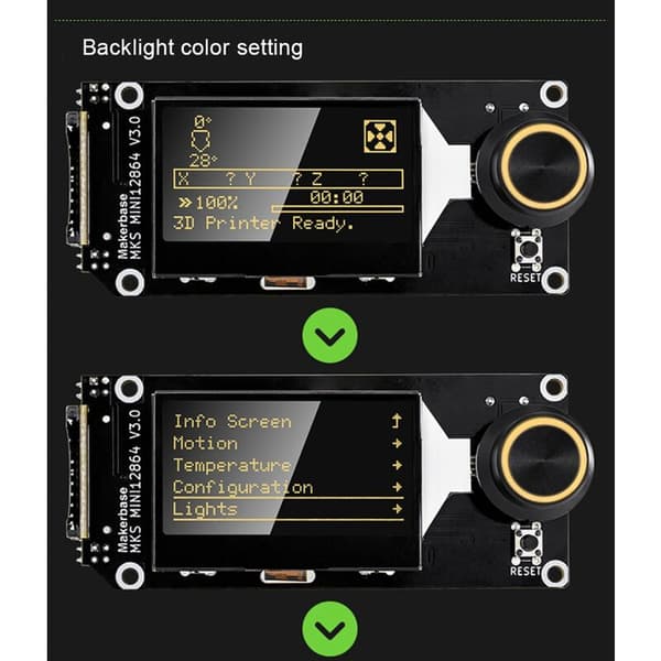 MKS Mini12864 V3 Insert SD Card Side LCD Smart Display Screen 3D Printer Parts for MKS Nano V2/3 GenL Mini 12864
